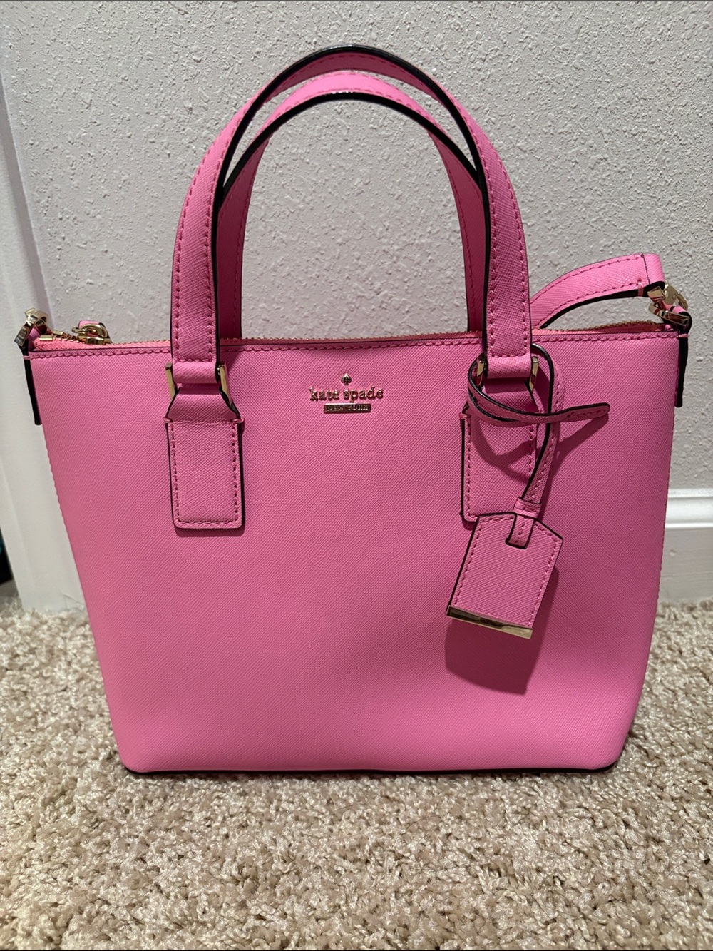 kate spade Pink Saffiano Leather Satchel